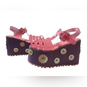 Sugar Thrillz Lavendar Pink Jelly Platform